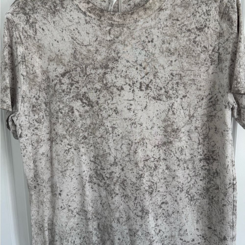 Gray Marble Print Women's Top